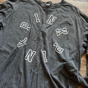 pink long sleeve shirt